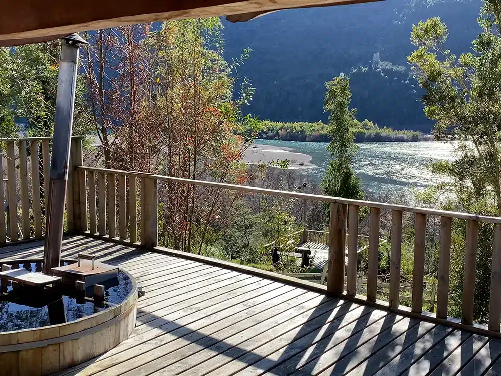 Touristic complex Petrohue River Patagonia