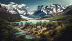 Refuge in chilean patagonia